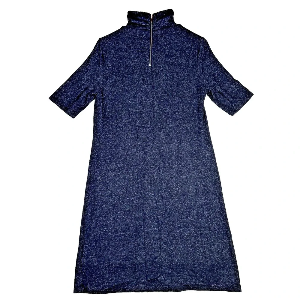 Philosophy Womens Dress Sz L‎ Gray Mock Neck Super Soft A Line Classic NEW